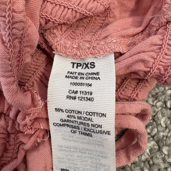 Garage Pink Crop Top with Puff Sleeve Tie Front Bow Girly Shirt Size XS - Picture 8 of 9